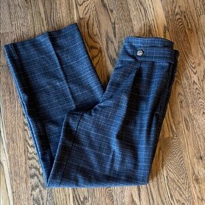 Loft 00P trouser pant dark grey tweed look with faint gold thread